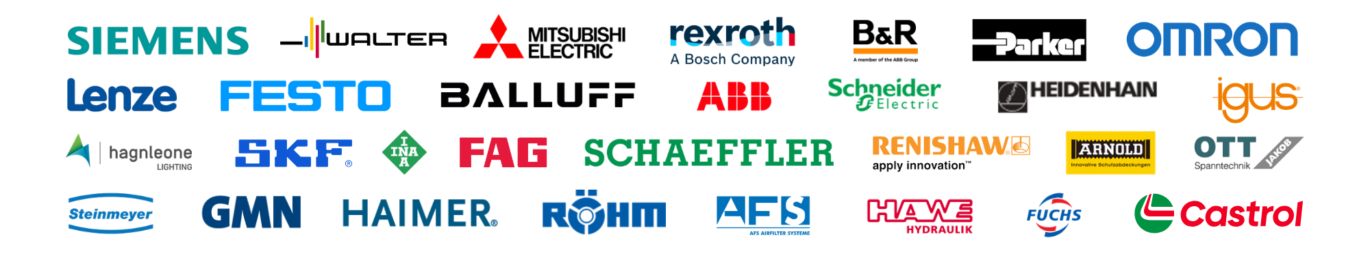 Picture shows some of SPAREPARTSNOW most famous brands