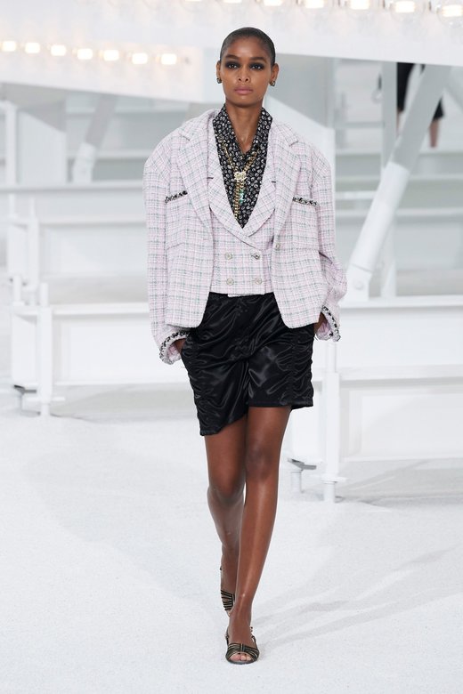 Model on a runaway wearing Chanel  SS21