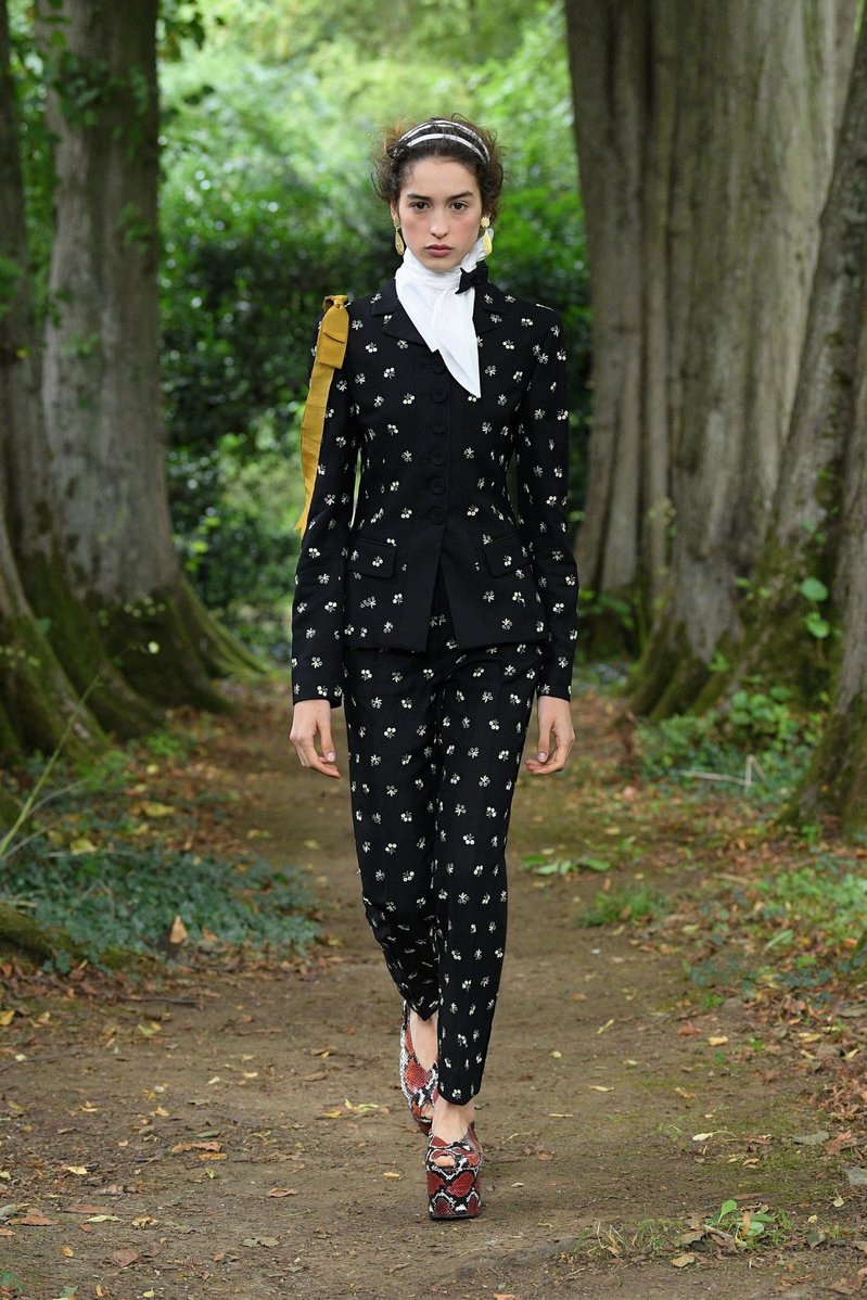 Model wearing Erdem SS21