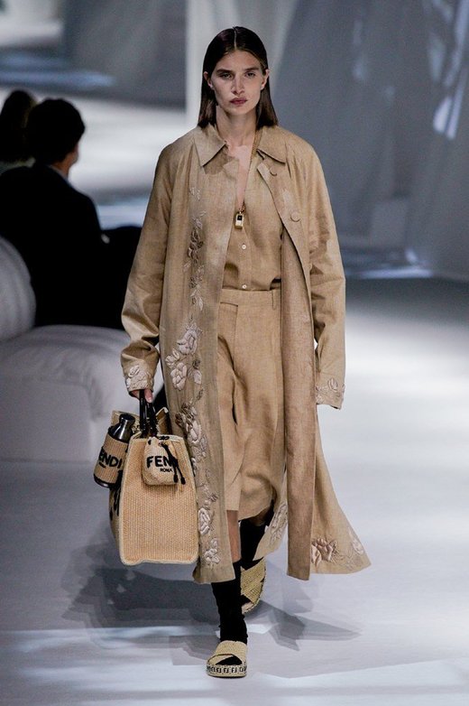 Model on a runaway wearing Fendi SS21