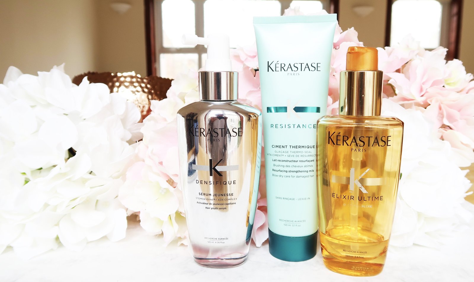 Close up of Kerastase products
