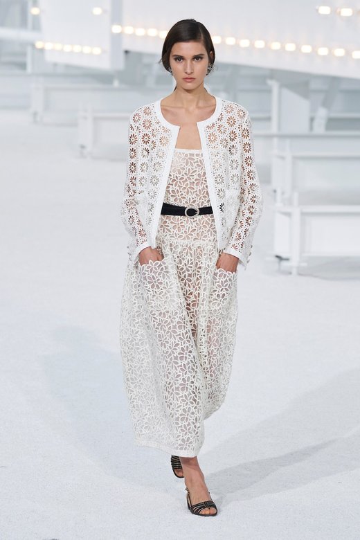 Model on a runaway wearing Chanel  SS21