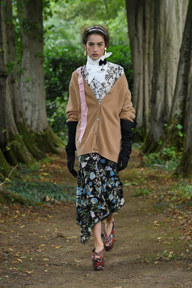 Model wearing Erdem SS21