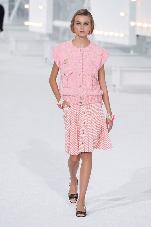 Model on a runaway wearing Chanel  SS21