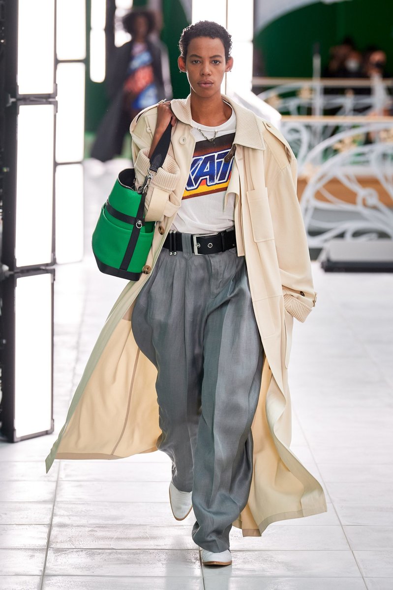 Model on a runaway wearing Louis Vuitton SS21