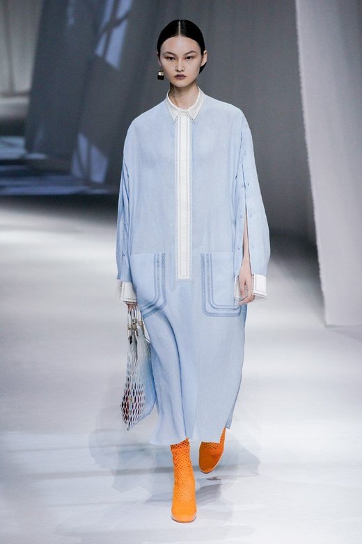 Model on a runaway wearing Fendi SS21