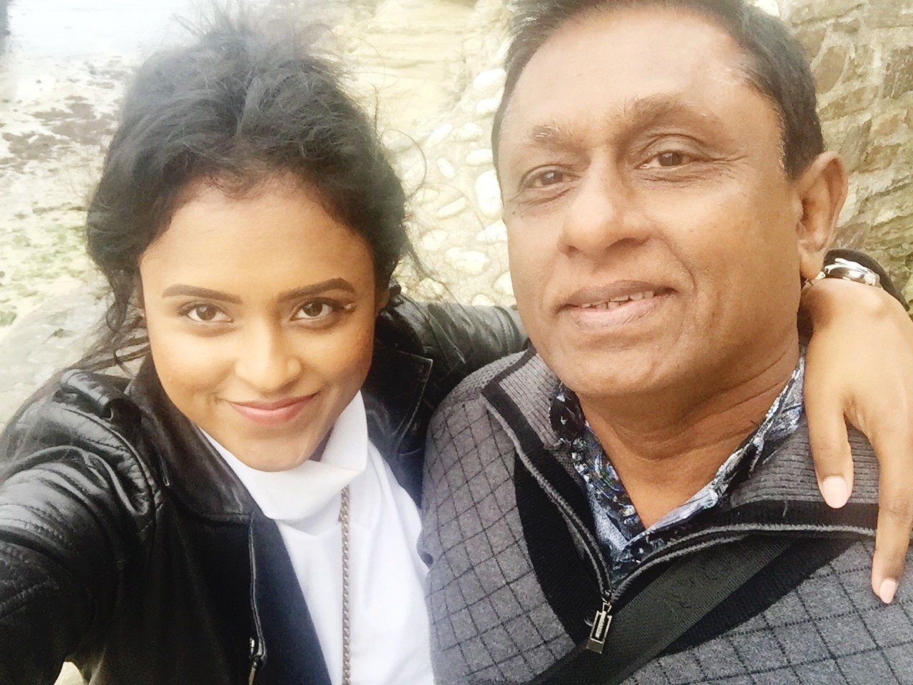 Sachini with her dad