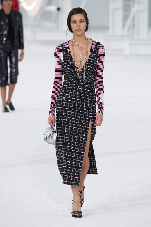 Model on a runaway wearing Chanel  SS21