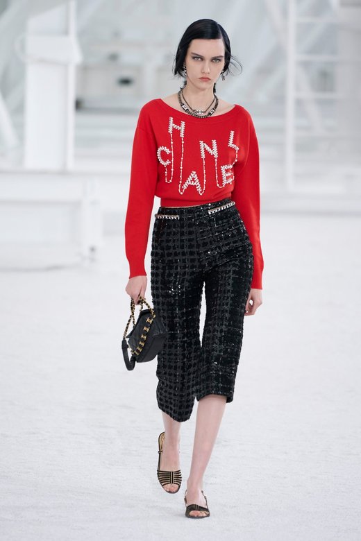 Model on a runaway wearing Chanel  SS21