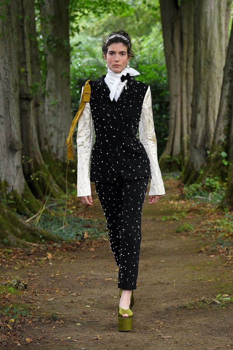 Model wearing Erdem SS21