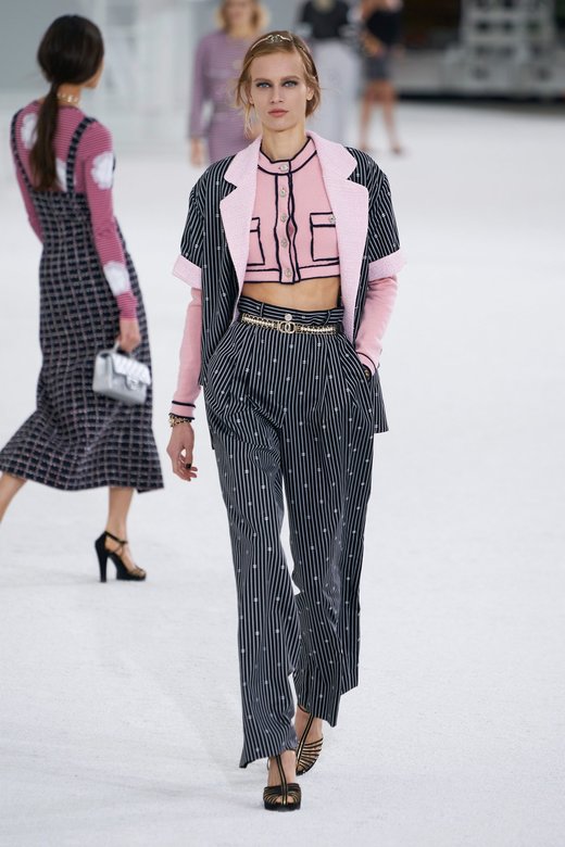 Model on a runaway wearing Chanel  SS21