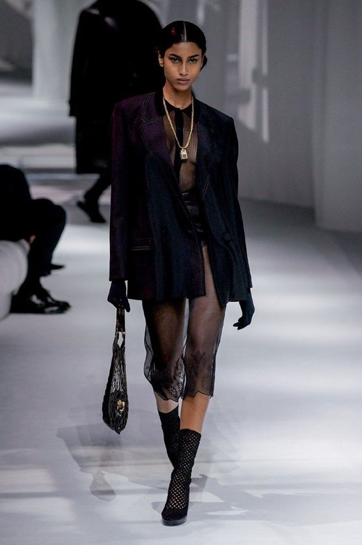 Model on a runaway wearing Fendi SS21