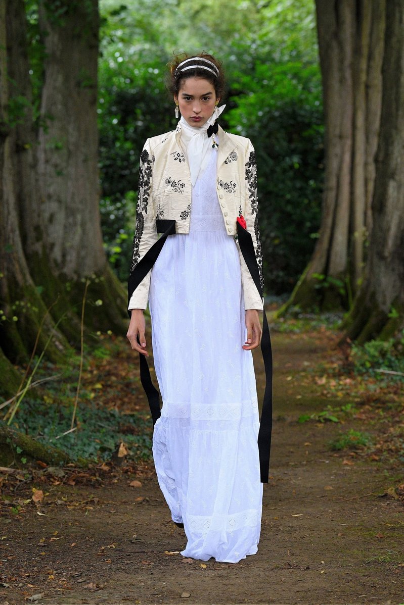 Model wearing Erdem SS21