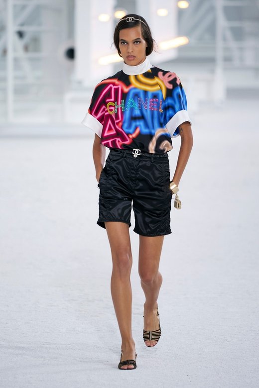 Model on a runaway wearing Chanel  SS21