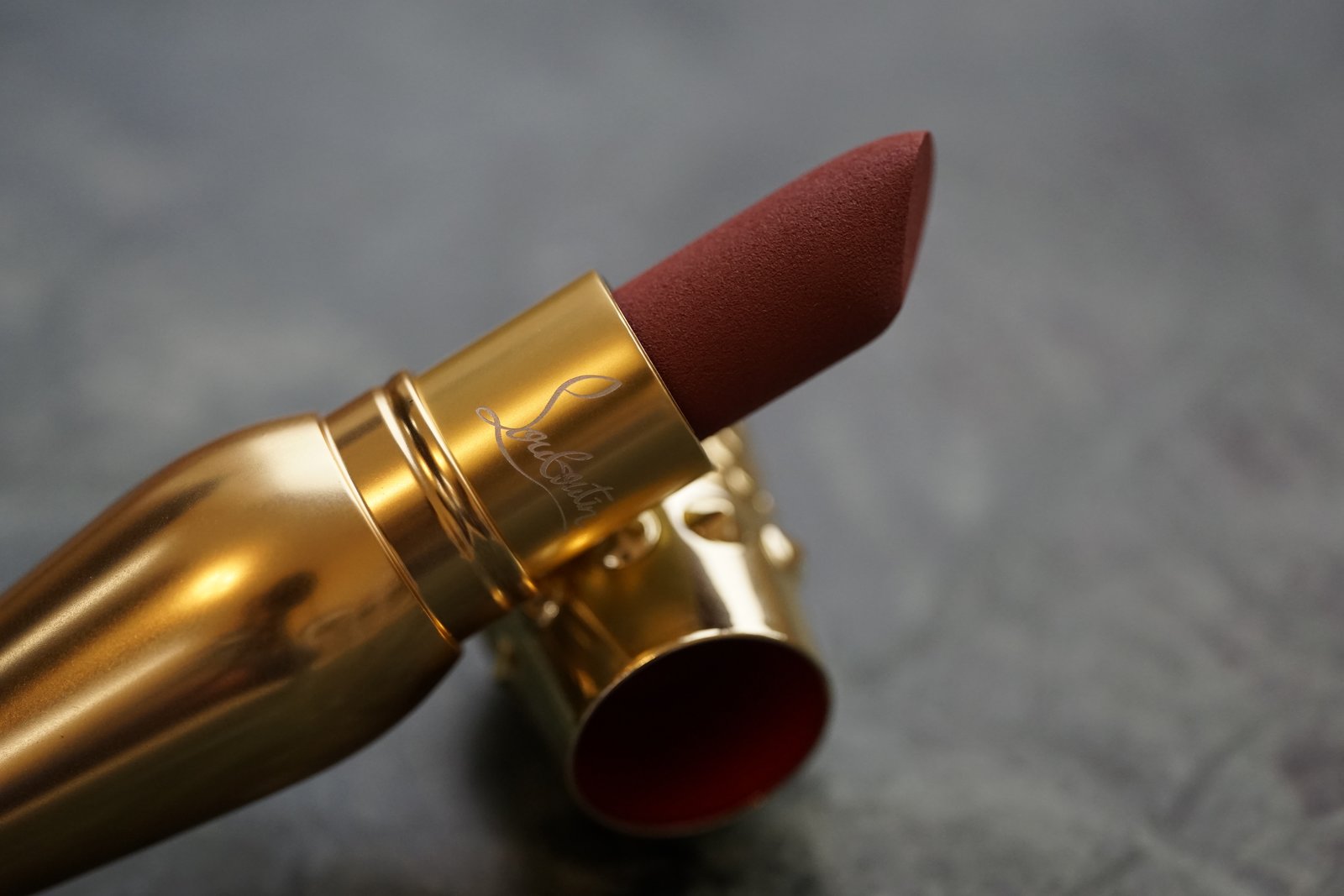 Macro shot of lipstick Rococotte