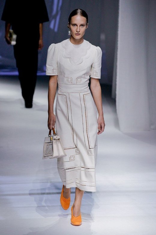 Model on a runaway wearing Fendi SS21