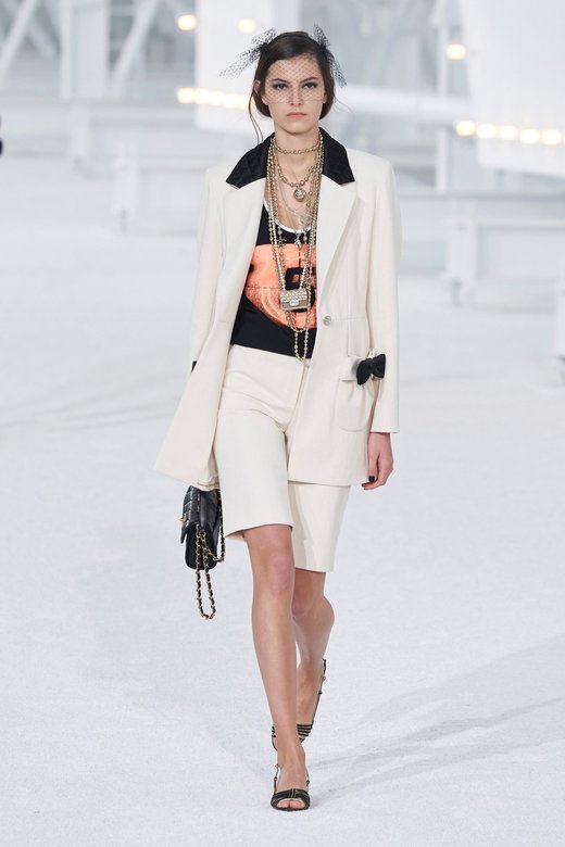 Model on a runaway wearing Chanel  SS21