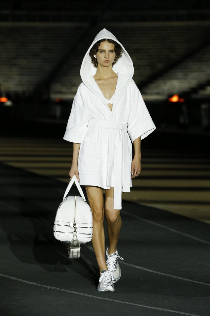 Model wearing Dior Cruise 2022 Collection