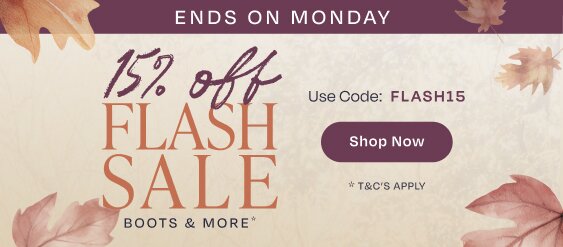 Flash Sale 15% Off