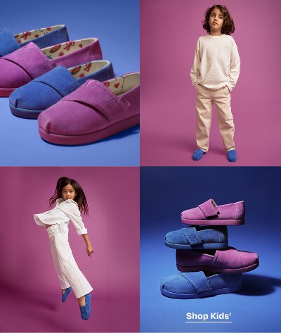 Alpargata Classic shoes for kids and toddlers in Water Repellent Electric Blue Suede and Bright Mulberry Suede. Shop Kids'.