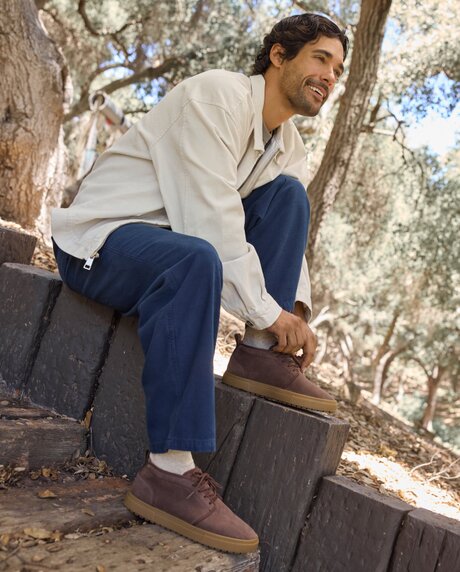 Model wearing Carlo Mid Terrain 2.0 Sneaker.