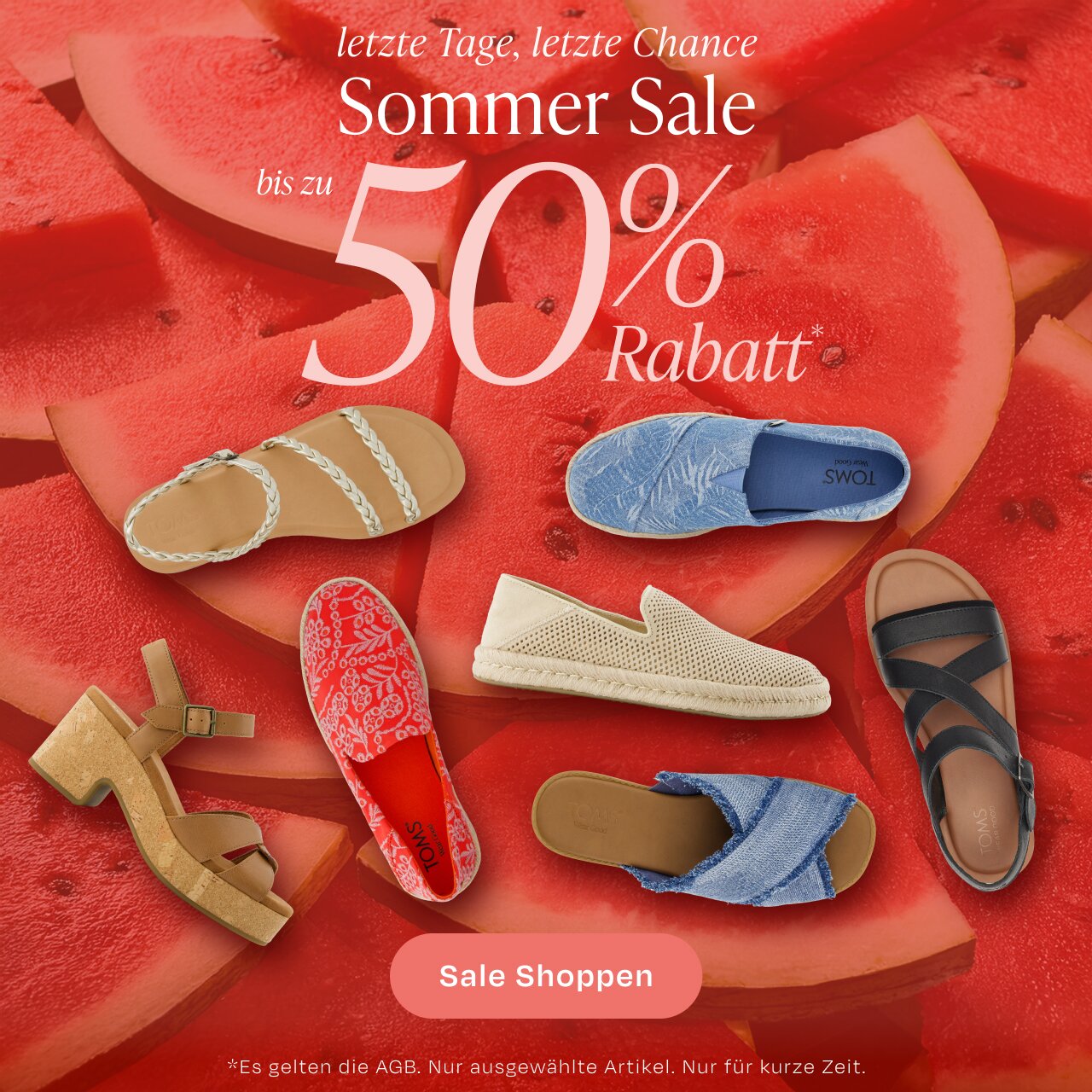 Last days, last chance. Summer sale up to 50% off