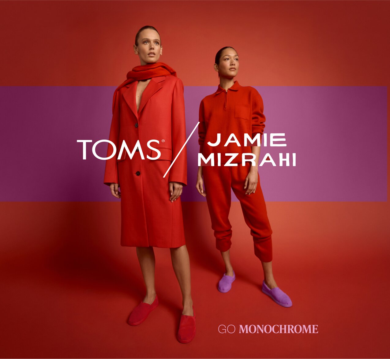 TOMS / Jamie Mizrahi. Models wearing various TOMS x Jamie Mizrahi Alpargatas shown.
