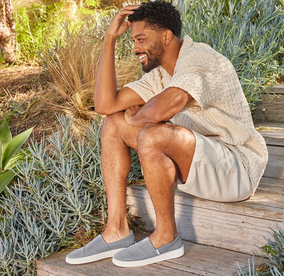 TRVL LITE Alpargata Slip On Sneaker in Ultimate Grey shown.