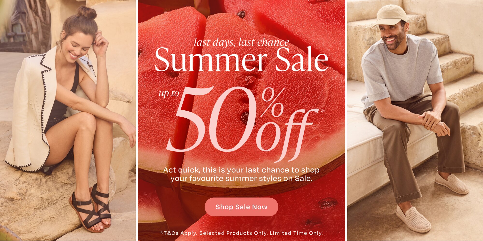Last days, last chance. Summer sale up to 50% off