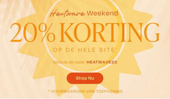 De zon schijnt, en de kortingen ook. Alleen dit weekend: scoor zomerse must-haves zoals sandalen en onze iconische espadrilles met hete korting!20% KORTING OP ALLES* Gebruik de code: HEATWAVE20