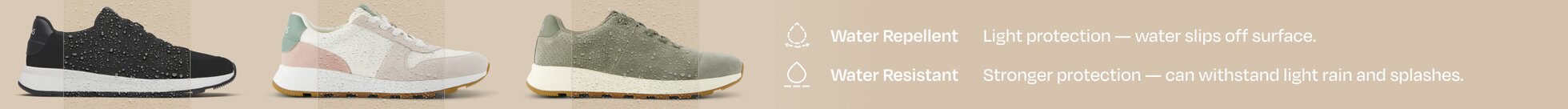 Discover your perfect pair for the rainy weather! Shop water-resistant shoes.