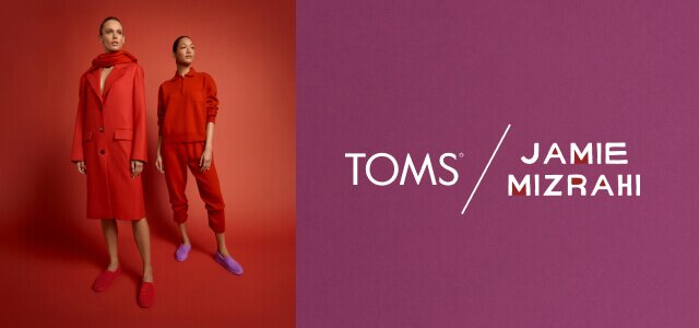 Models wearing TOMS x Jamie Mizrahi Alpargatas shown. TOMS / Jamie Mizrahi.