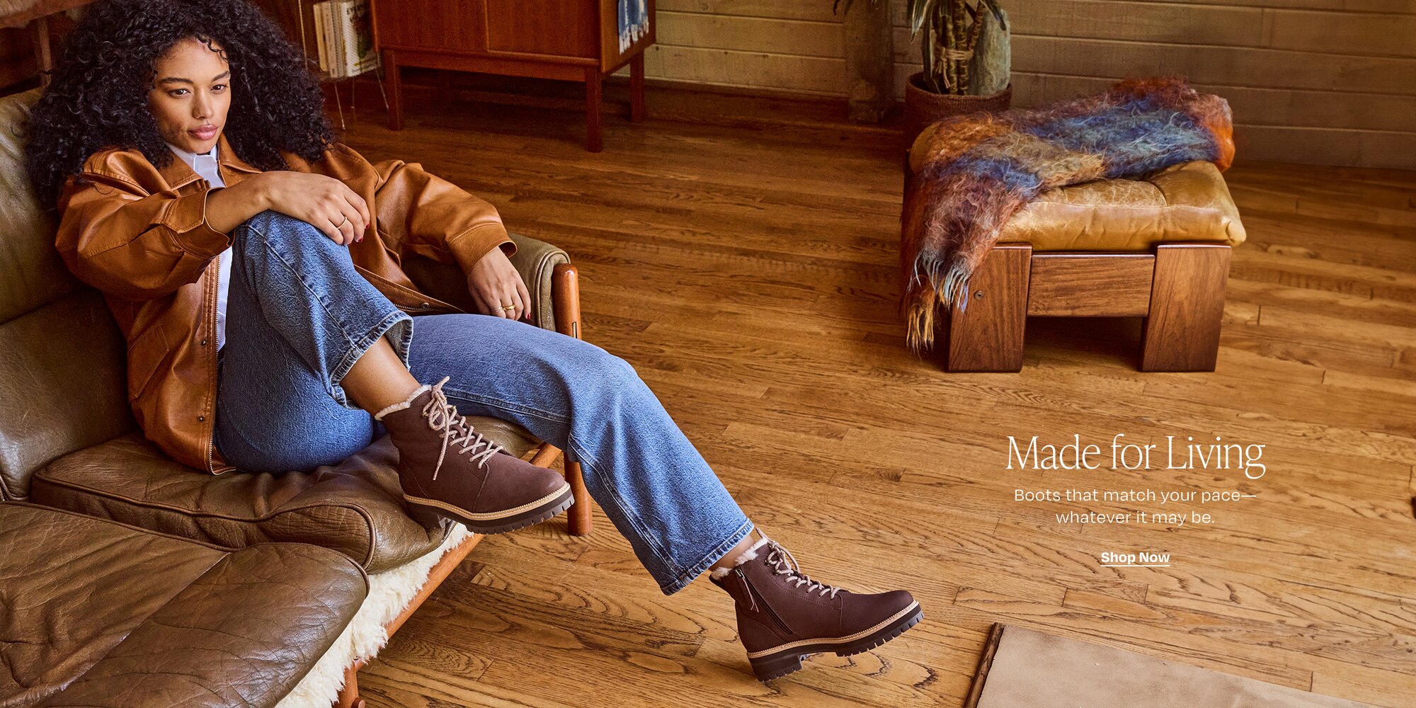 Made for Living. Boots that match your pace—whatever it may be. Shop Now. Women's Wylder Boot in water resistant oak brown nubuck leather faux fur shown.