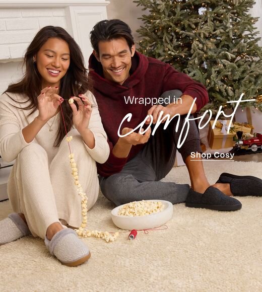Wrapped in comfort. Shop Cosy