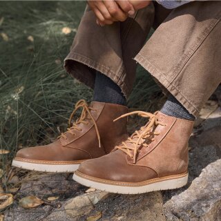 Men's Navi TRVL LITE Ranger Boot in tan water resistant shown.
