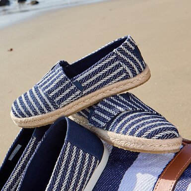 Abby Slide in White Beachside Woven with Knot