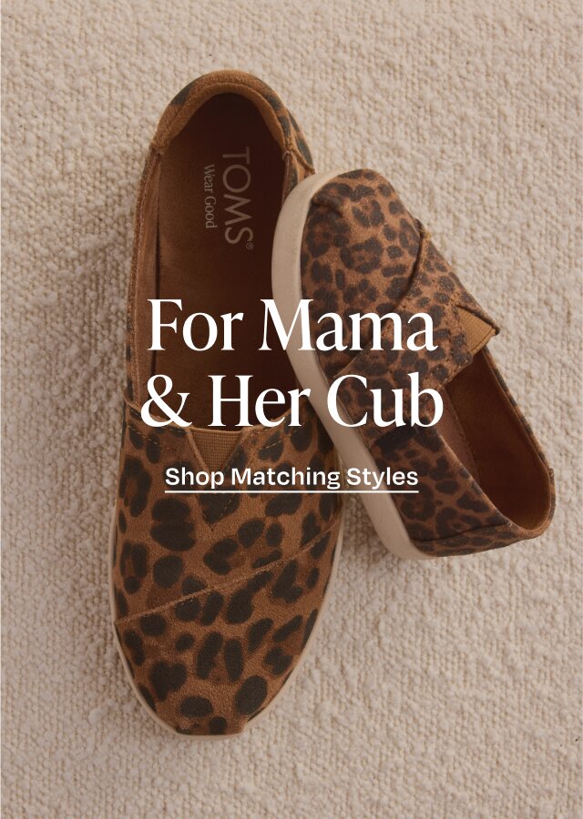 For Mama and Her Cub. Shop Matching Styles. Women and Kids’ Alpargatas in leopard print shown.