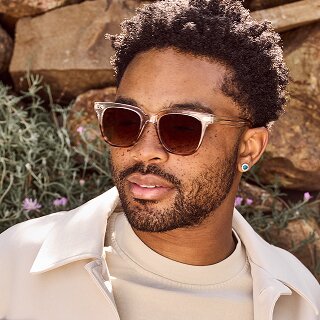 Memphis 301 Handcrafted Sunglasses in mocha fade-brown gradient.