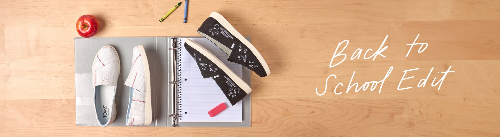 Alpargatas shown. Back to School Edit.