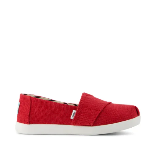 Alpargata Classic Kids' Shoe in Red Heritage Canvas shown.