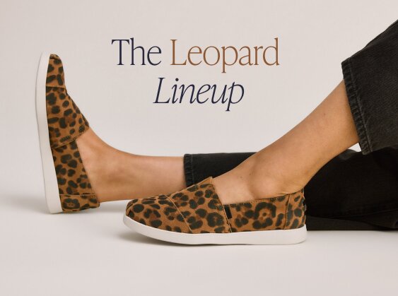 The Leopard Lineup. Model wearing Alpargata Plus in leopard print suede shown.