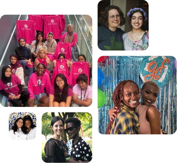 A mosaic of GirlForwards images.