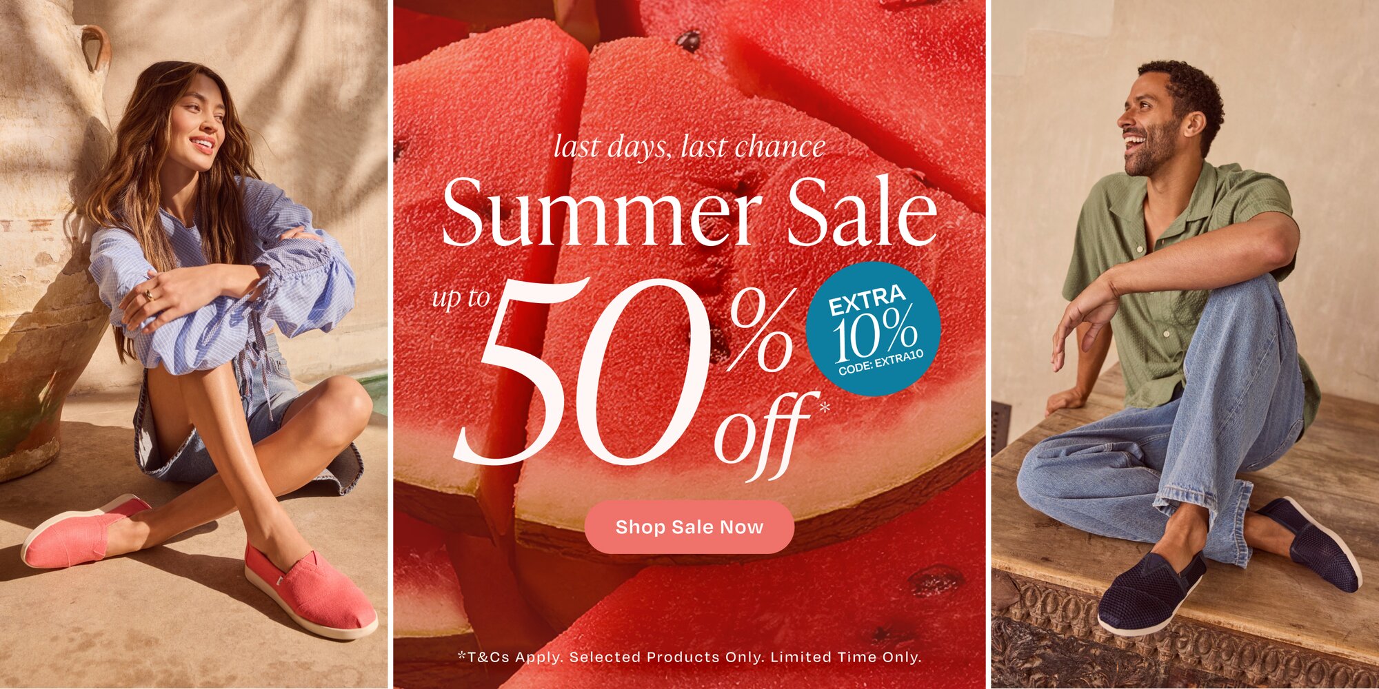 Last days, last chance. Summer sale up to 50% off