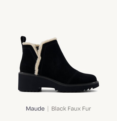 Maude | Black Faux Fur.