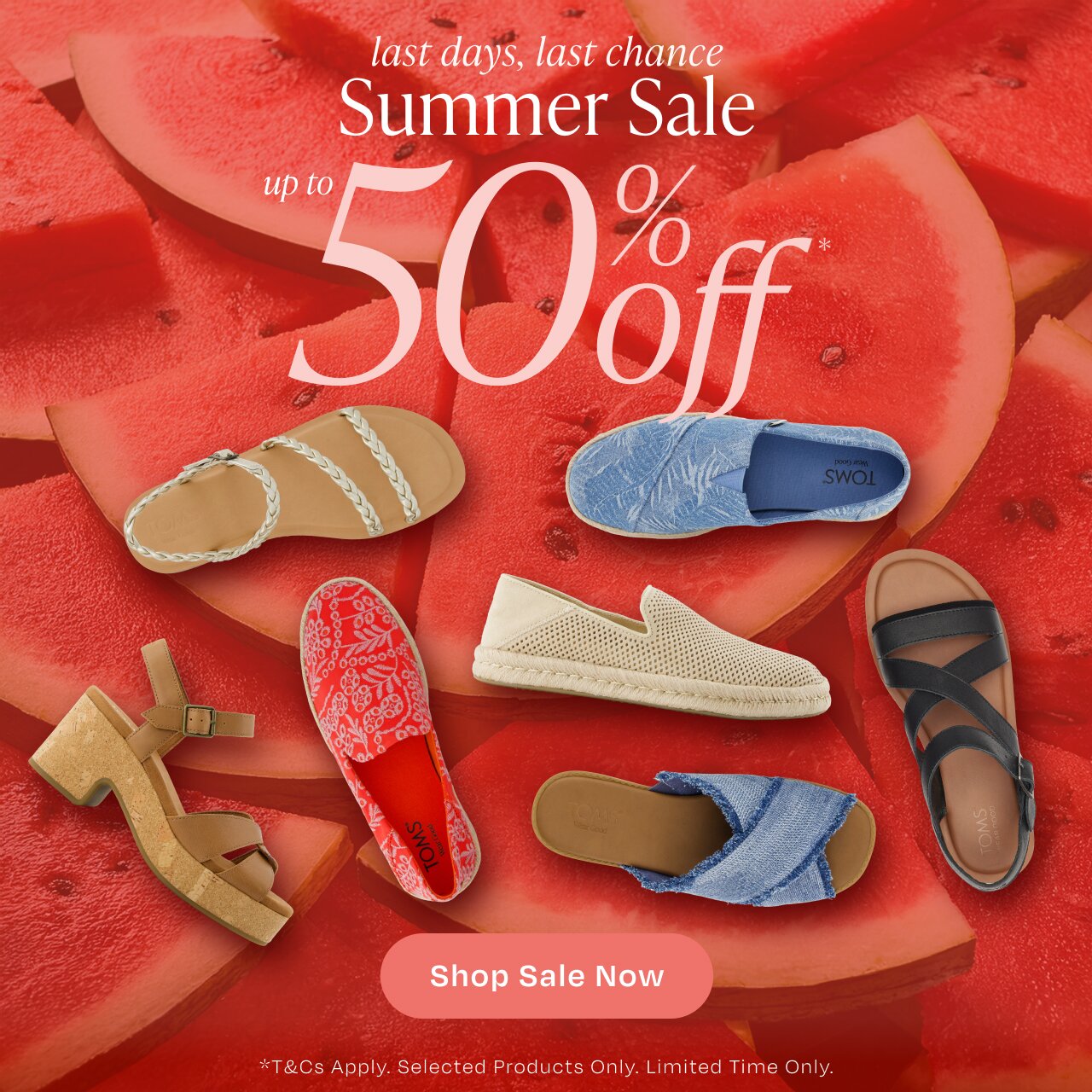 Last days, last chance. Summer sale up to 50% off
