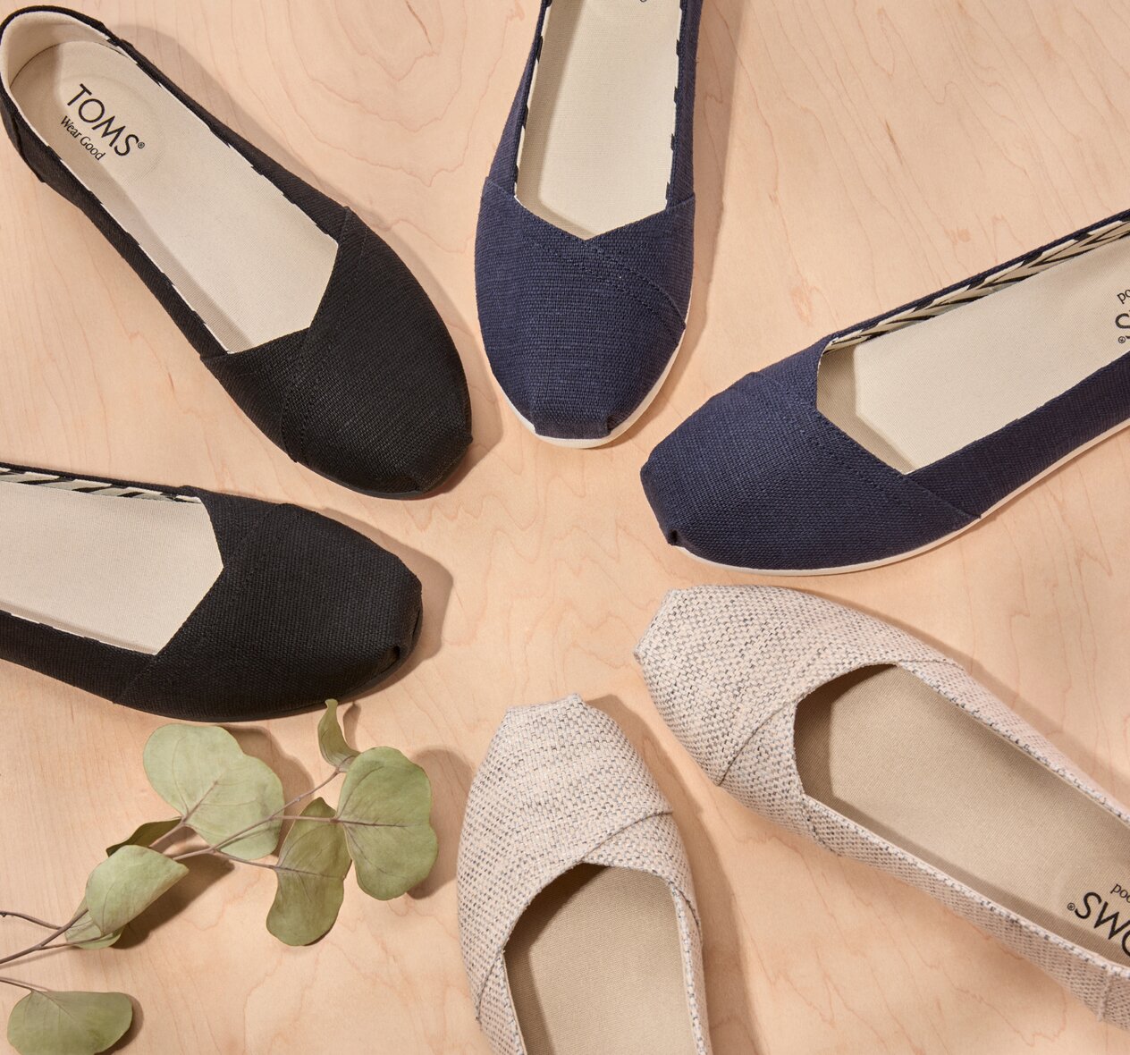 Women's Alpargata Ballerina Flats in multiple color ways shown.