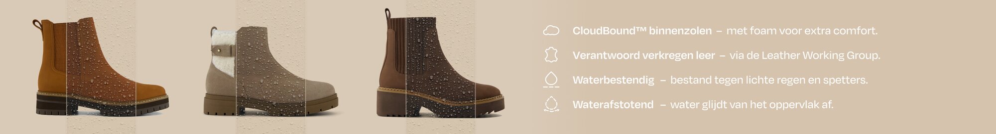 Discover your perfect pair for the rainy weather! Shop water-resistant shoes.