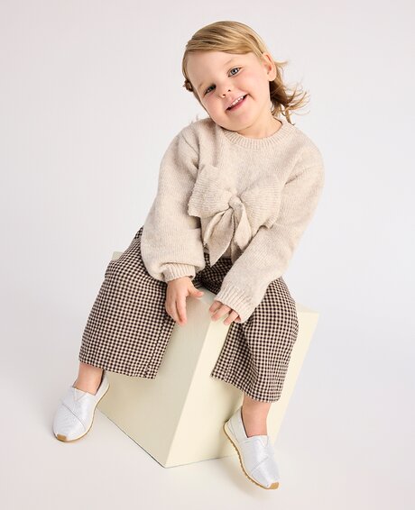 Resident Plus Kids Sneaker in Silver Metallic Twill shown.