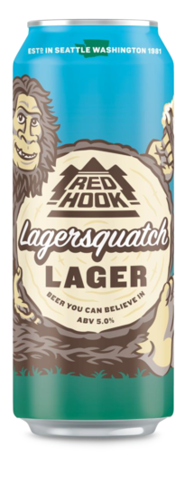 Can of Redhook Lagersquatch Lager.
