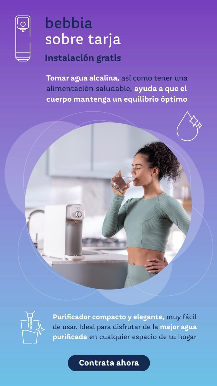 Purificador de agua alcalina sobre tarja
